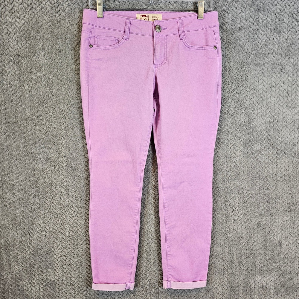 Y2K LEI Ashley Lowrise Sasha Skinny Jeans Lavender Purple Stretch Size 7 Regular